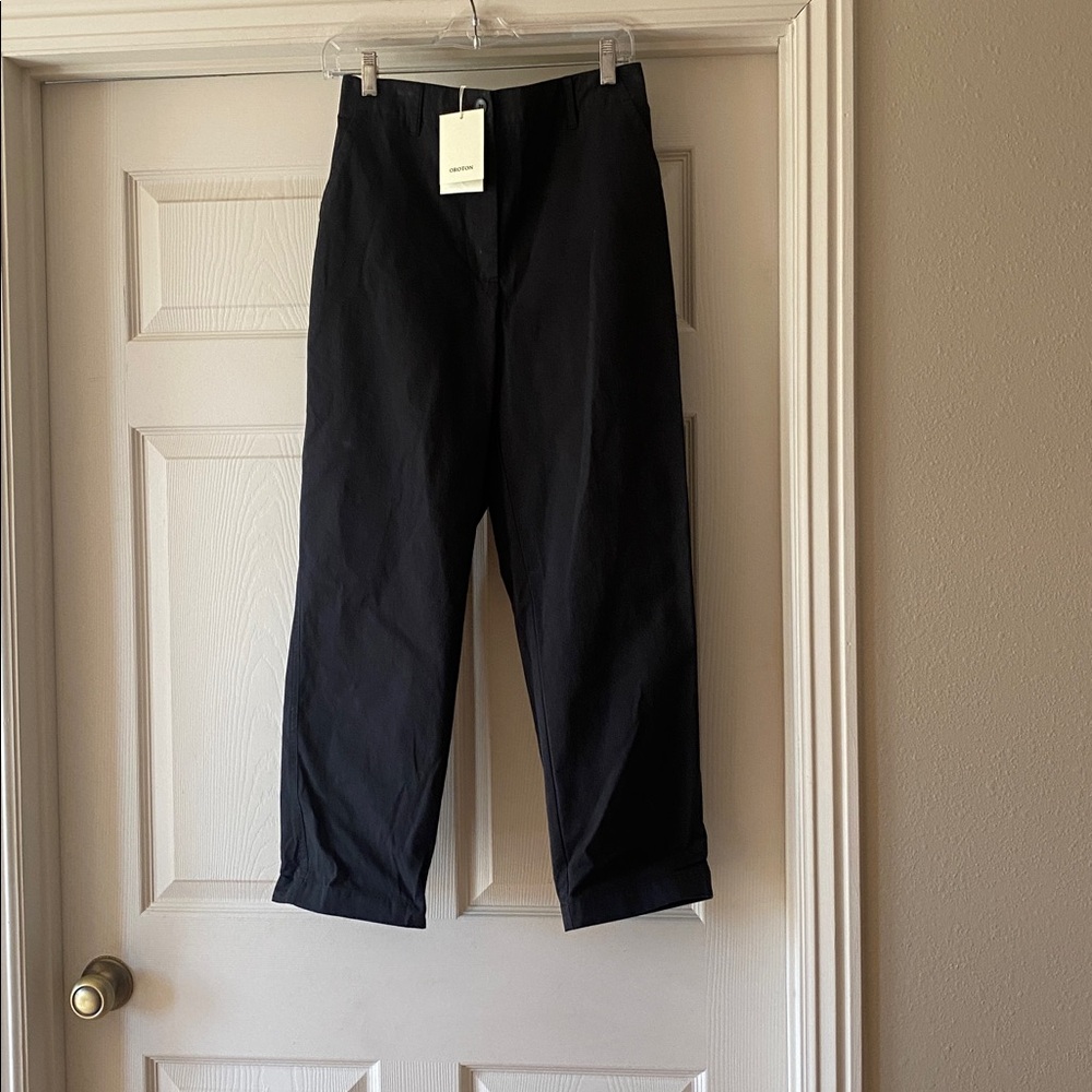 Oroton Women’s Washed BlackCarpenter Chinos Sz 8.  NWT. Box12